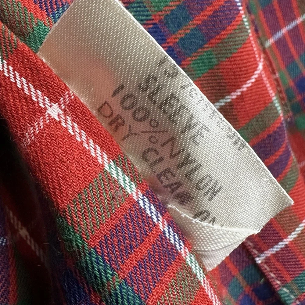 VTG Baracuta Four Climes Harrington Jacket Men's 44L Beige Cotton Tartan Plaid